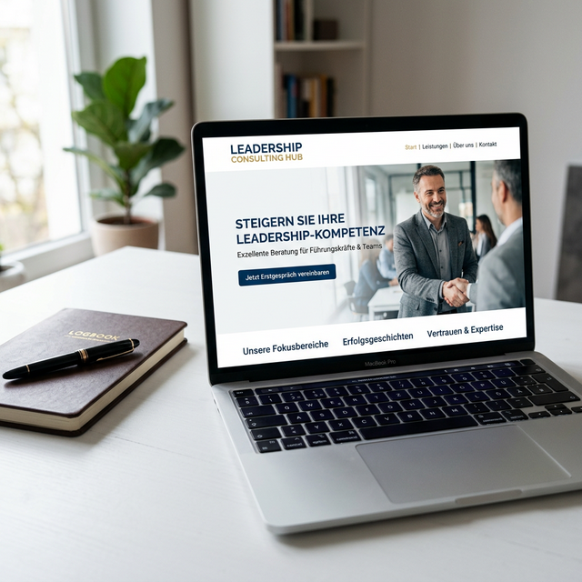Mockup: Leadership Consulting Hub