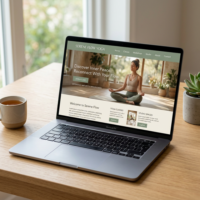 Mockup: Serenity Yoga Studio